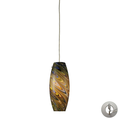 Vortex 1-Light Cellestial Pendant In Satin Nickel Includes An Adapter Kit To Allow For Easy Conversion Of A Recessed Light To A Pendant