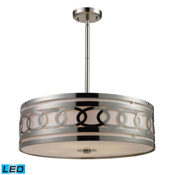 Zarah 5-Light Pendant In Polished Nickel - LED, 800 Lumens (4000 Lumens Total) With Full Scale Dimming Range, 60 Watt (300 Watt Total)Equivalent , 120V Replaceable LED Bulb Included