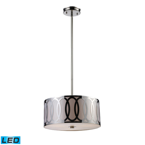 Anastasia 3-Light Pendant In Polished Nickel - LED, 800 Lumens (2400 Lumens Total) With Full Scale Dimming Range, 60 Watt (180 Watt Total)Equivalent , 120V Replaceable LED Bulb Included