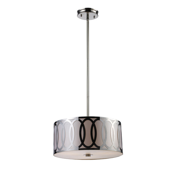 Anastasia 3-Light Pendant In Polished Nickel