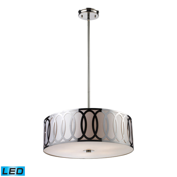 Anastasia 5-Light Pendant In Polished Nickel - LED, 800 Lumens (4000 Lumens Total) With Full Scale Dimming Range, 60 Watt (300 Watt Total)Equivalent , 120V Replaceable LED Bulb Included