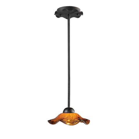 Villa 1-Light Pendant Cherry Glass In Weathered Rust