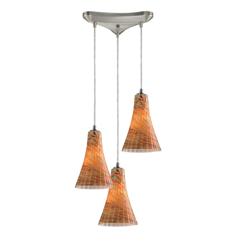 Cadence 3 Light Pendant In Satin Nickel