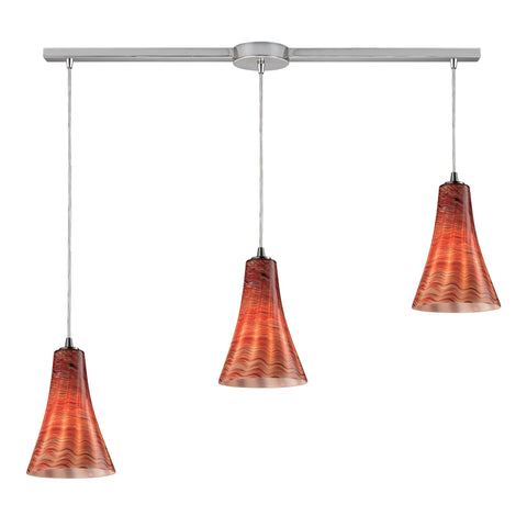 Cadence 3 Light Pendant In Satin Nickel