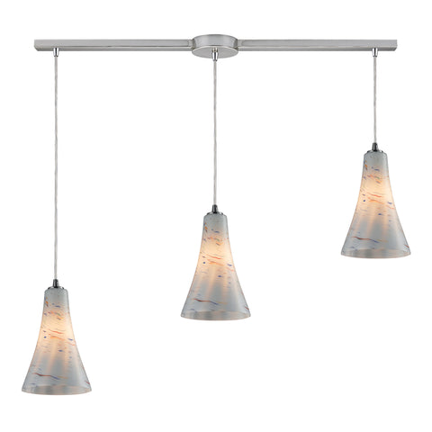 Cadence 3 Light Pendant In Satin Nickel