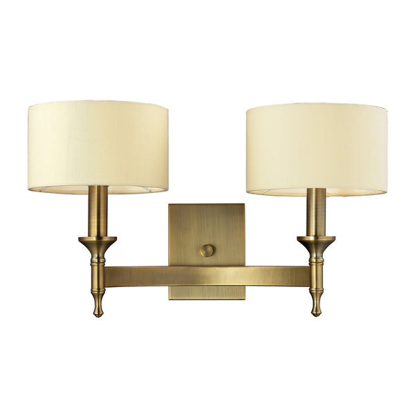 2- Light Wall Sconce In Antique Brass