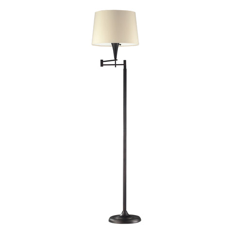 1- Light Floor Lamp In Aged Bronze