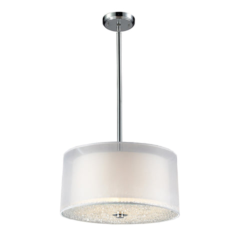 3- Light Pendant In Polished Chrome