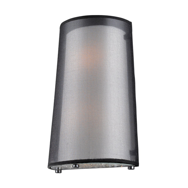 2- Light Wall Sconce In Black Chrome