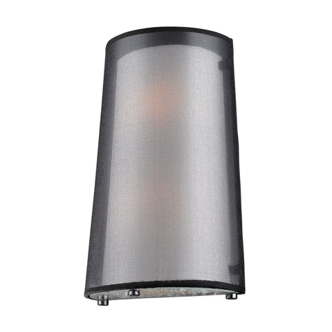 2- Light Wall Sconce In Black Chrome