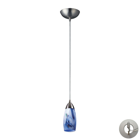 1 Light Pendant In Satin Nickel And Mountain Glass Includes An Adapter Kit To Allow For Easy Conversion Of A Recessed Light To A Pendant