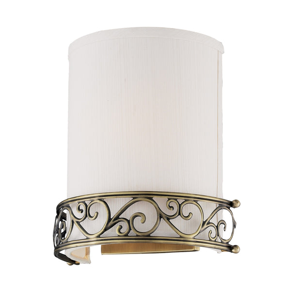 1- Light Wall Sconce In Antique Brass