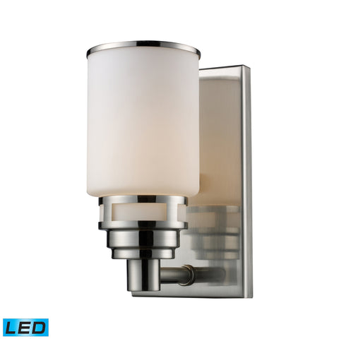 Bryant 1-Light Vanity In Satin Nickel - LED Offering Up To 800 Lumens (60 Watt Equivalent) With Full Range Dimming. Includes An Easily Replaceable LED Bulb (120V).