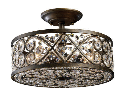 Amherst 4-Light Semi-Flush In Antique Bronze