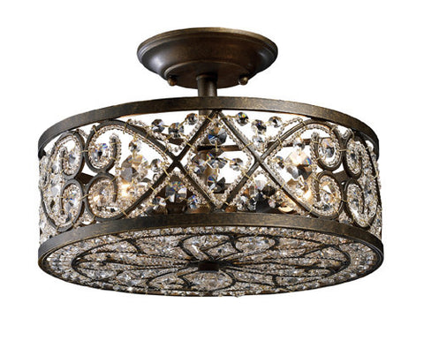 Amherst 4-Light Semi-Flush In Antique Bronze