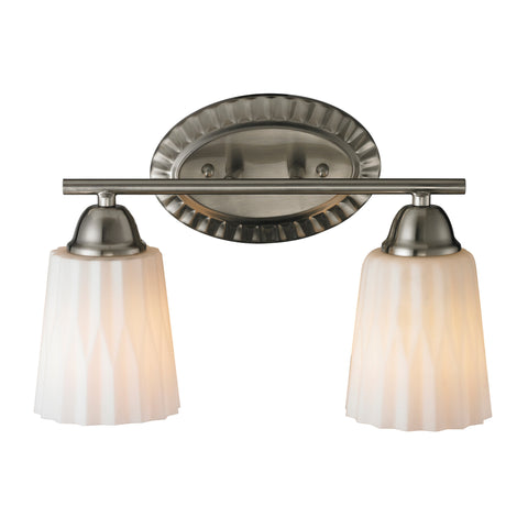 Waverly 2 Light Bath In Brushed Nickel