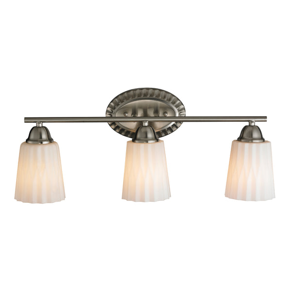 Waverly 3 Light Bath In Brushed Nickel