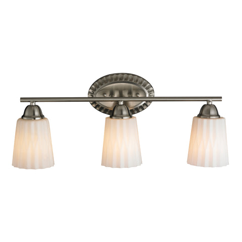 Waverly 3 Light Bath In Brushed Nickel