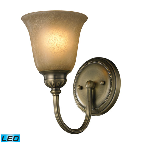 Ventura 1 Light Bath In Antique Brass - LED Offering Up To 800 Lumens (60 Watt Equivalent) With Full Range Dimming. Includes An Easily Replaceable LED Bulb (120V).