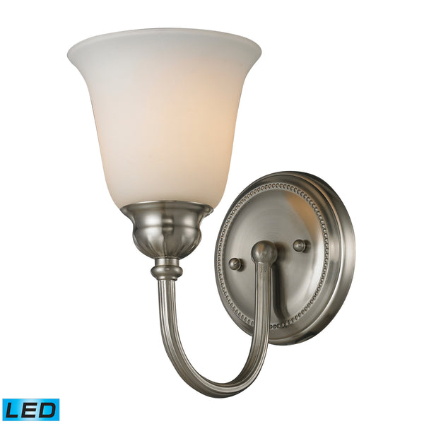 Ventura 1 Light Bath In Brushed Nickel - LED Offering Up To 800 Lumens (60 Watt Equivalent) With Full Range Dimming. Includes An Easily Replaceable LED Bulb (120V).