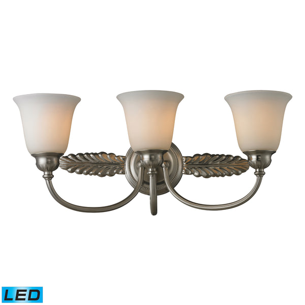 Ventura 3 Light Bath In Brushed Nickel - LED, 800 Lumens (2400 Lumens Total) With Full Scale Dimming Range, 60 Watt (180 Watt Total)Equivalent , 120V Replaceable LED Bulb Included