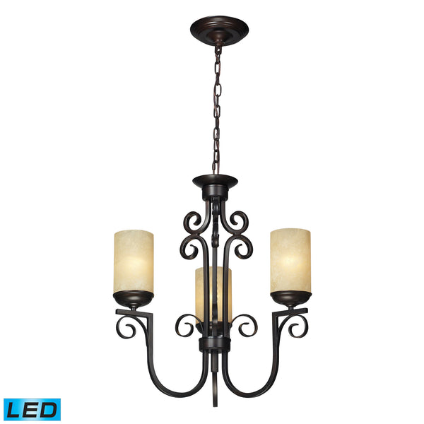 Avondale 3 Light Chandelier In Aged Bronze - LED, 800 Lumens (2400 Lumens Total) With Full Scale Dimming Range, 60 Watt (180 Watt Total)Equivalent , 120V Replaceable LED Bulb Included