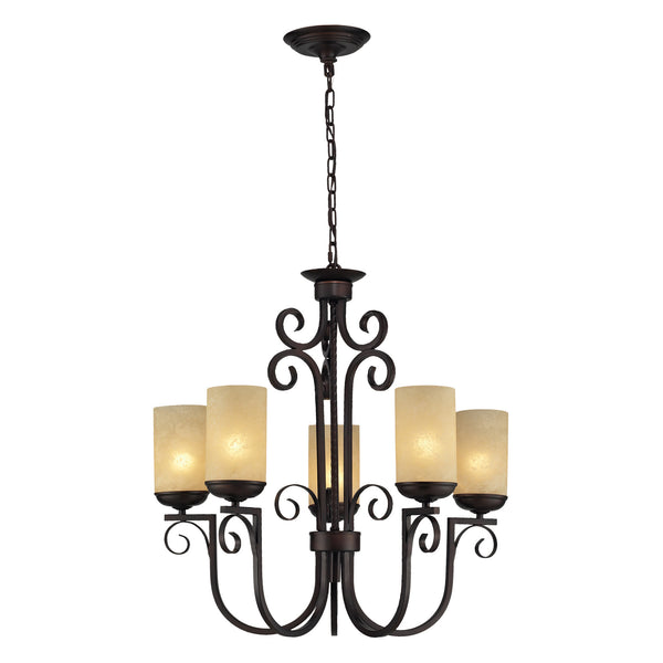 Avondale 5 Light Chandelier In Aged Bronze
