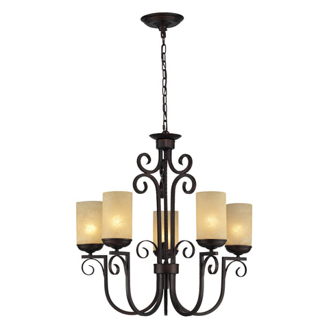 Avondale 5 Light Chandelier In Aged Bronze