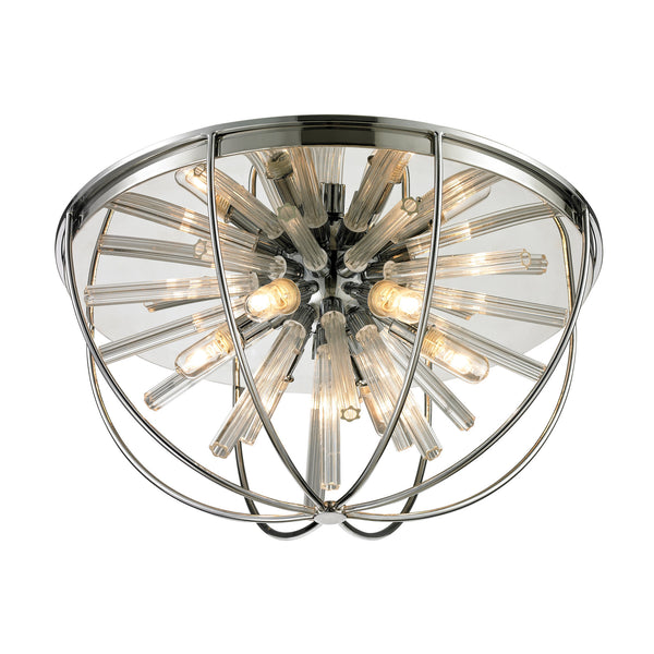 Twilight Collection 6 light flush mount in Polished Chrome