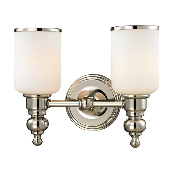 Bristol Collection 2 light bath in Polished Nickel