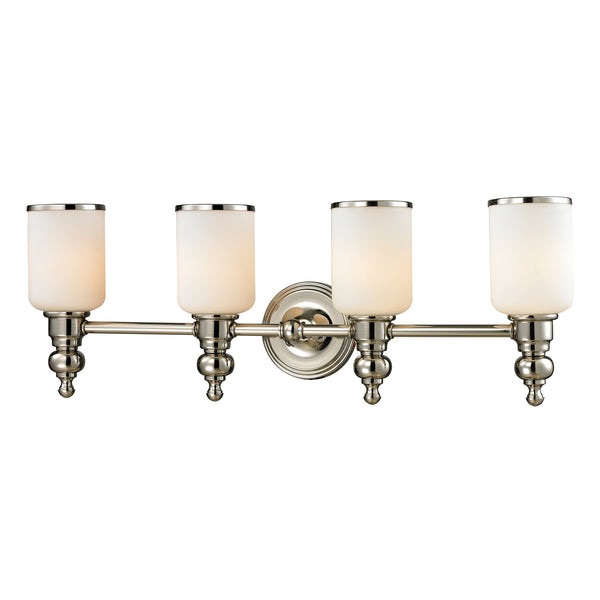 Bristol Collection 4 light bath in Polished Nickel