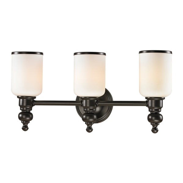 Bristol Collection 3 light bath in Oil Rubbed Bronze