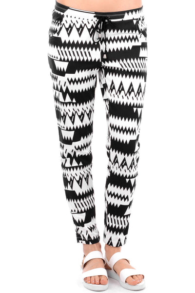 Aztec Print Straight Leg Trousers
