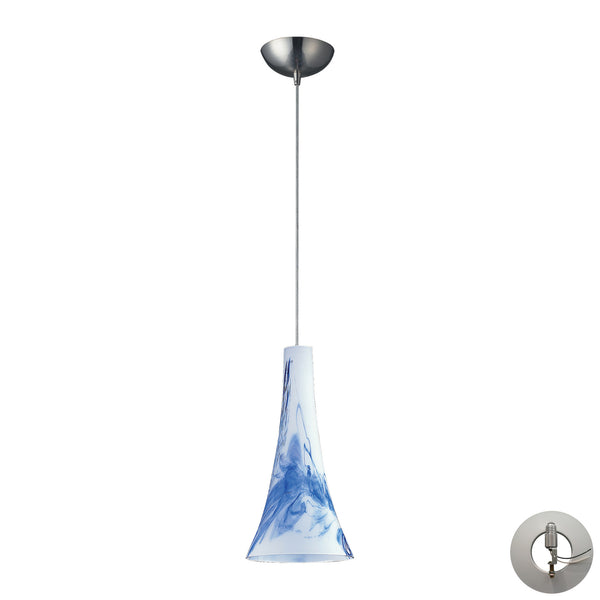 1 Light Pendant In Satin Nickel And Mountain Glass Includes An Adapter Kit To Allow For Easy Conversion Of A Recessed Light To A Pendant