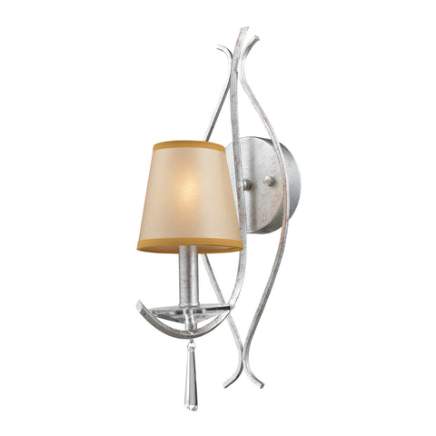 1- Light Wall Sconce In Silver