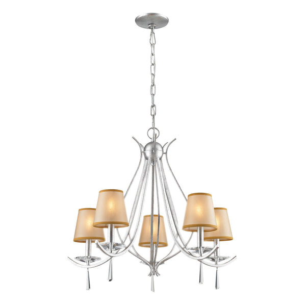 5- Light Chandelier In Silver