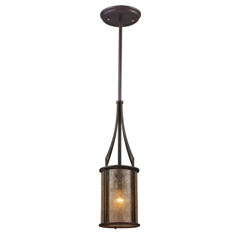 Barringer 1-Light Mini Pendant And Tan Mica Shade