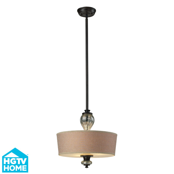 Veronica 3 Light Pendant In Vintage Rust