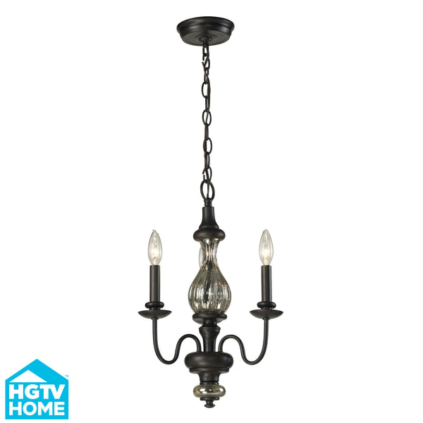 Veronica 3 Light Chandelier In Vintage Rust