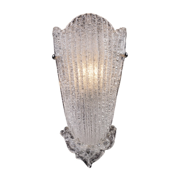 1 Light Sconce In A Silver Leaf Finish