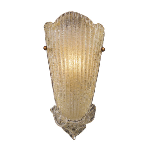 1 Light Sconce In Gold Leaf
