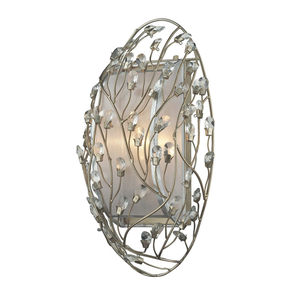 Winter Forest 1 Light Sconce In Aged Silver