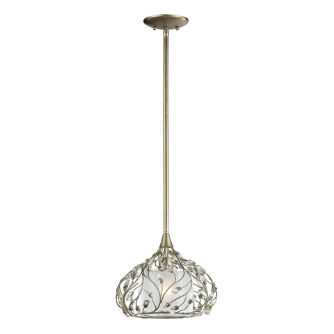 Winter Forest 1 Light Pendant In Aged Silver