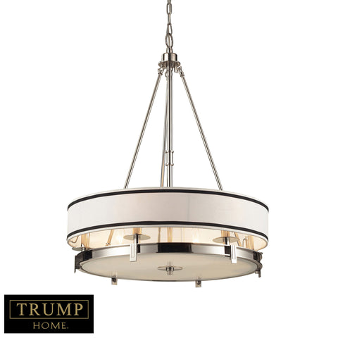6 Light Pendant Lightin Polished Nickel