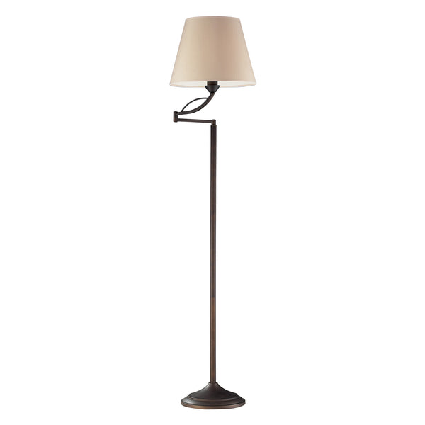 1- Light Floor Lamp In Aged Bronze