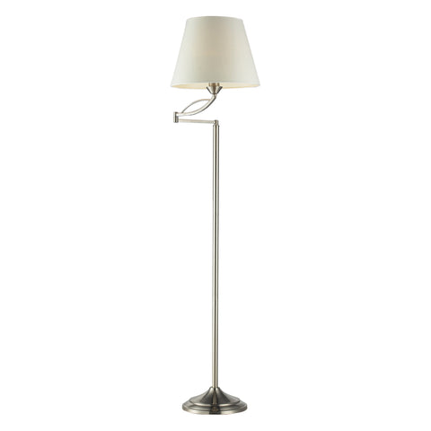 1- Light Floor Lamp In Satin Nickel