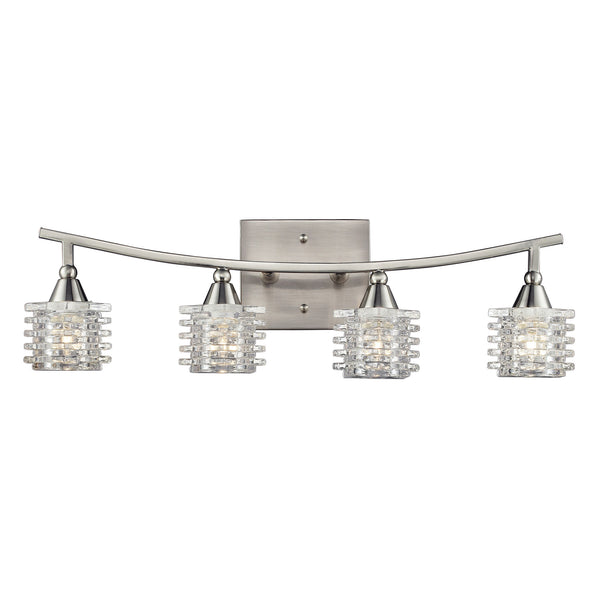 4- Light Bathbar In Satin Nickel