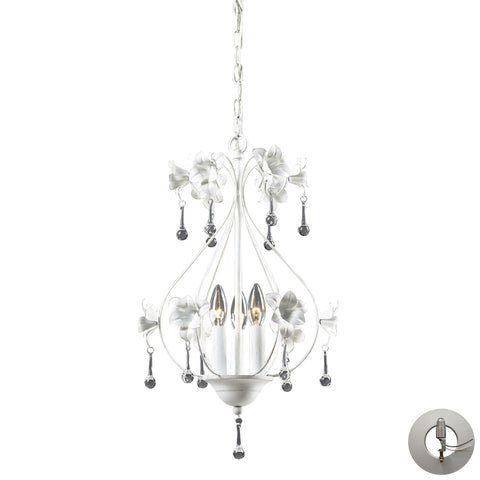 3- Light Chandelier In Antique White Includes An Adapter Kit To Allow For Easy Conversion Of A Recessed Light To A Chandelier