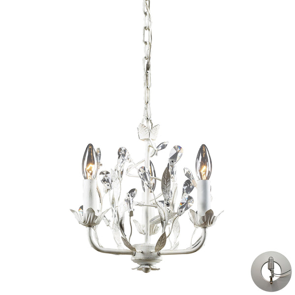 3- Light Chandelier In Antique White Includes An Adapter Kit To Allow For Easy Conversion Of A Recessed Light To A Chandelier