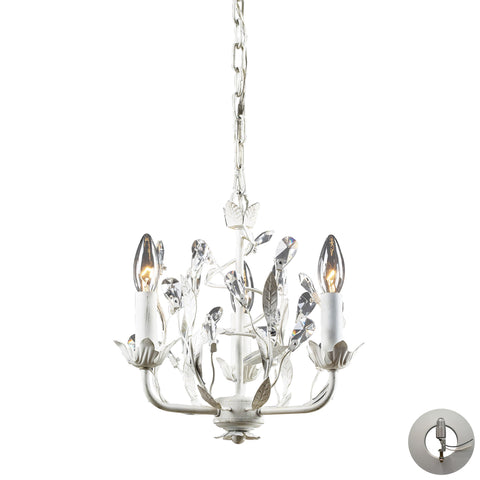 3- Light Chandelier In Antique White Includes An Adapter Kit To Allow For Easy Conversion Of A Recessed Light To A Chandelier